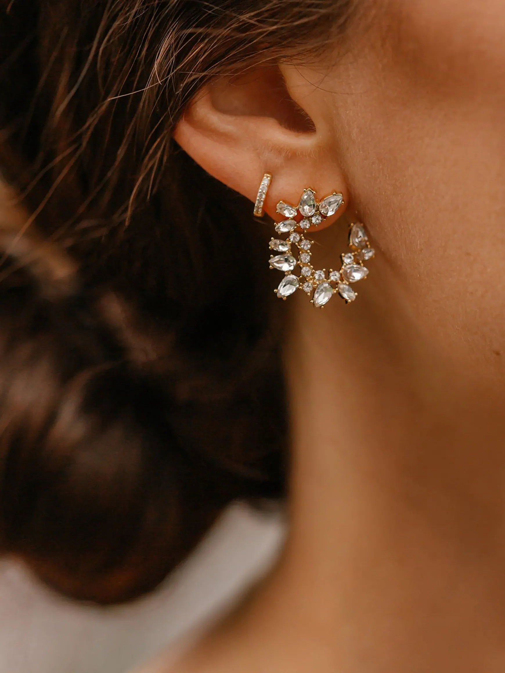 Lupe Crescent Studs